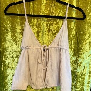 Cream Tie-Front Camisole